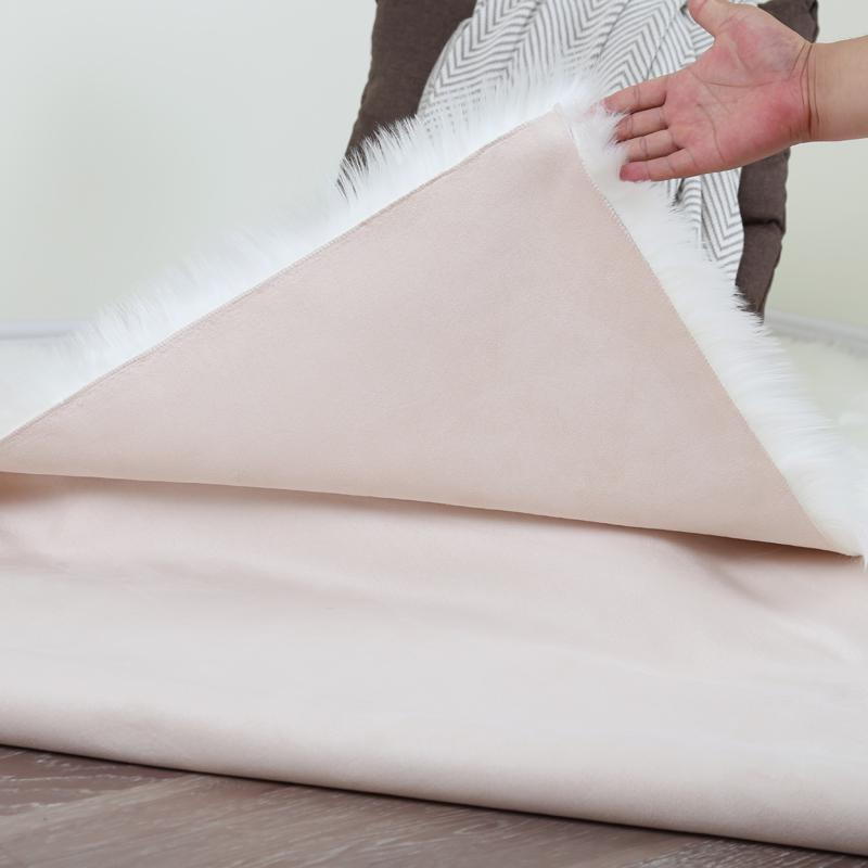 Living Room Fur Carpet Plush Soft Sheepskin Floor Mats Modern Home Decor Bedroom Blankets Imitation Wool Pad White Rugs Doormat