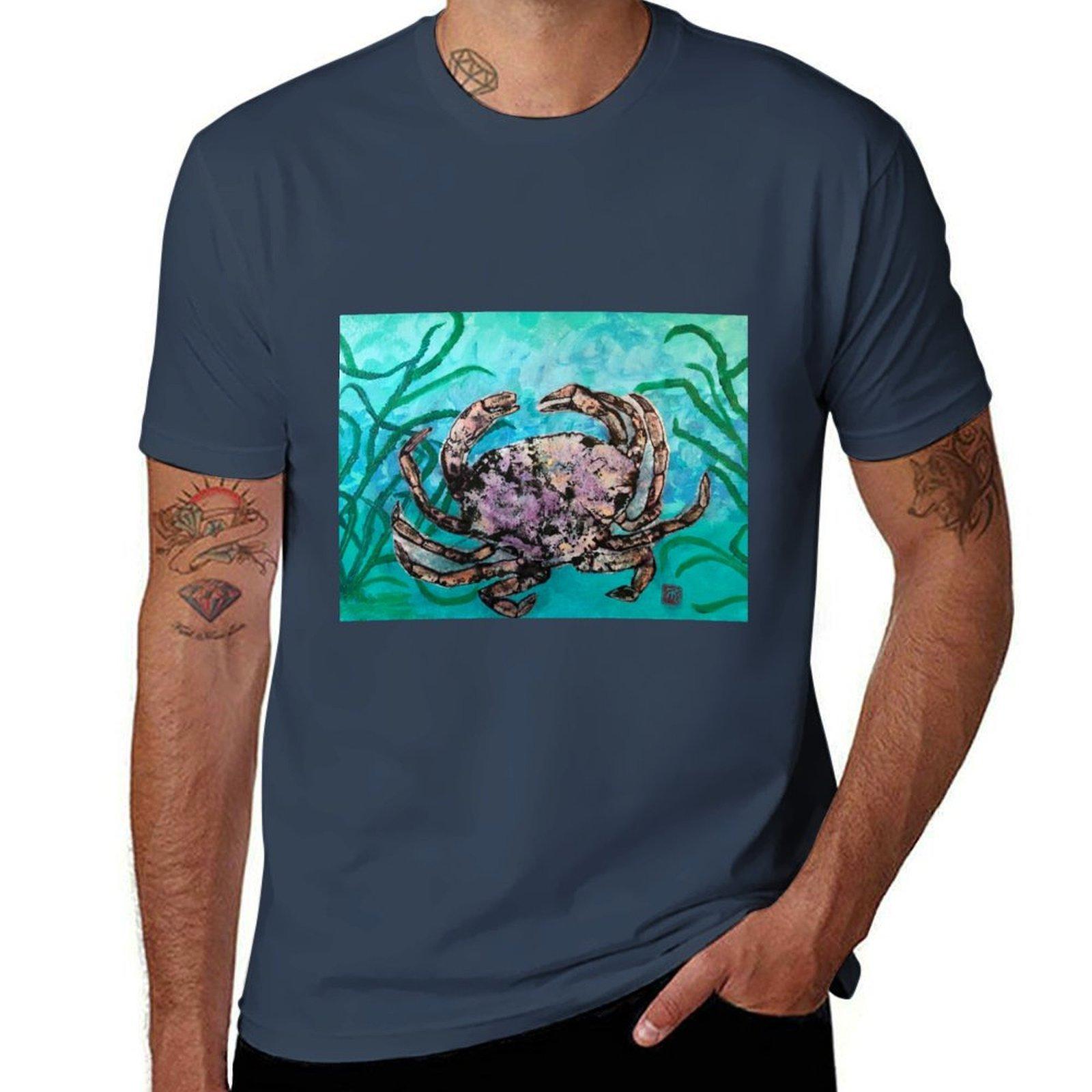 Crabtastic TShirt Minimalist Graphic Tee Shirt S