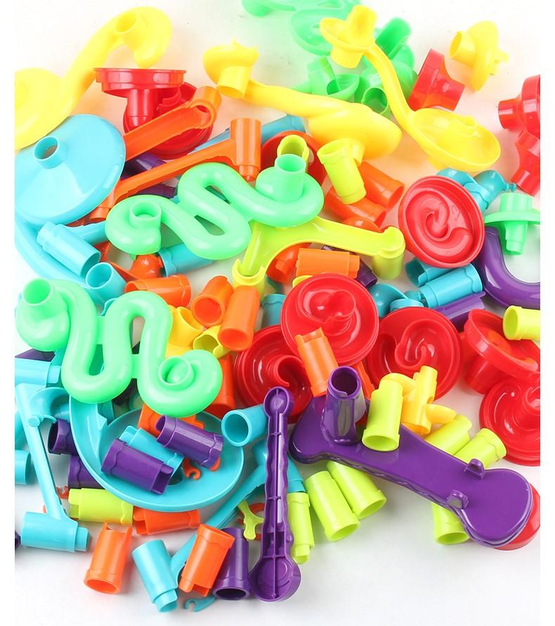 Ball Track Ball Run Slide Launcher for Balls Construction Blocks 113 Pcs