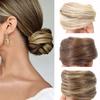 Fluffy Messy Bun Scrunchies Golden Brown Straight Scrunchie New Hair Bun  Updo Hairstyle