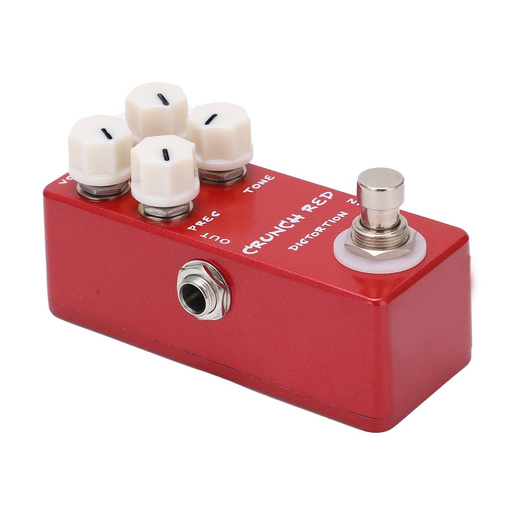 Distortion Effect Metal Shell Red True Bypass Foot Switch for Electric Guitar Bass