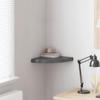 Corner Floating Shelf High Gloss Grey 35 x 35 x 3.8 cm MDF