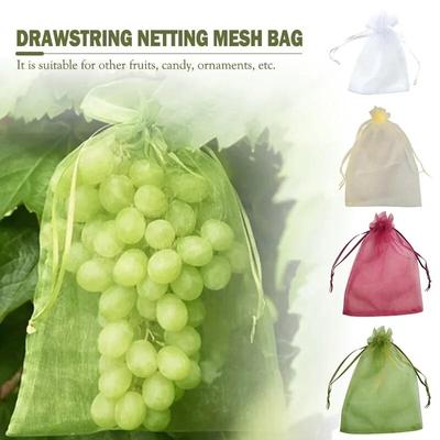 100Pcs Fruit Protection Bags Anti-Bird Garden Netting Bags Strawberry Grapes Mesh Bag Plante Vegetable Netting Cover Garden Tool