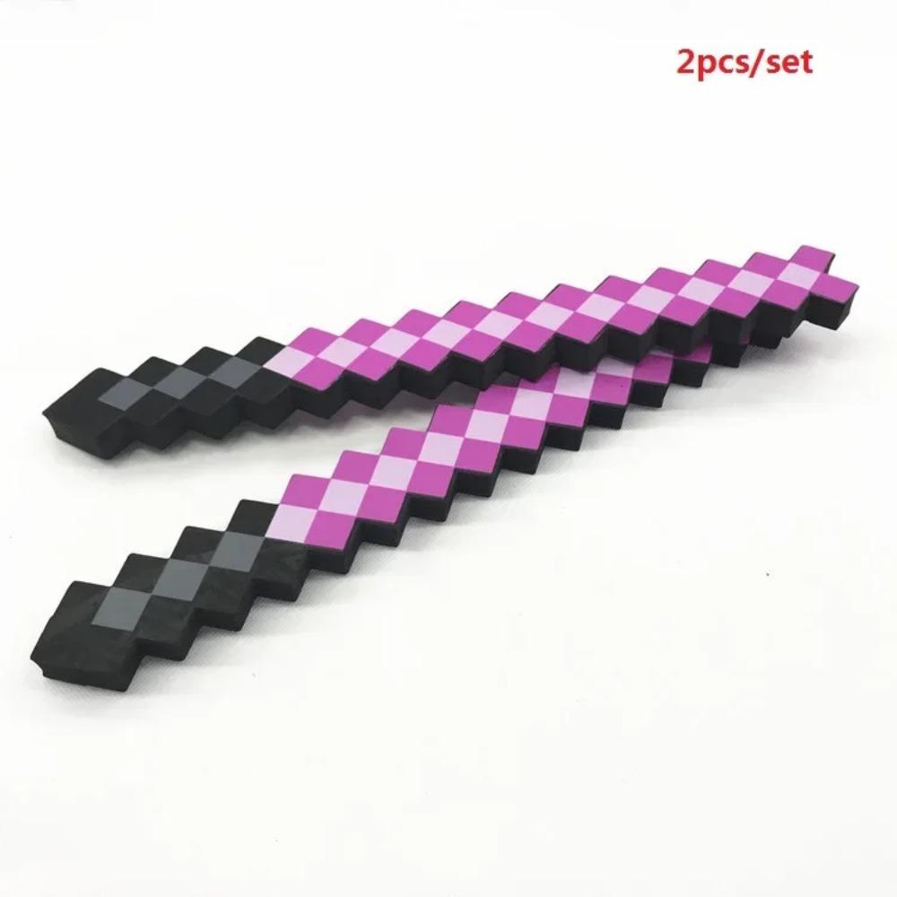 

2 шт./набор Горячий дизайн Меч с голубым бриллиантом Мягкая игрушка из пенополиэтилена Наборы топора и лопаты Minecrafte Игрушка для мальчиков, детей, фанатов, подарок на день рождения