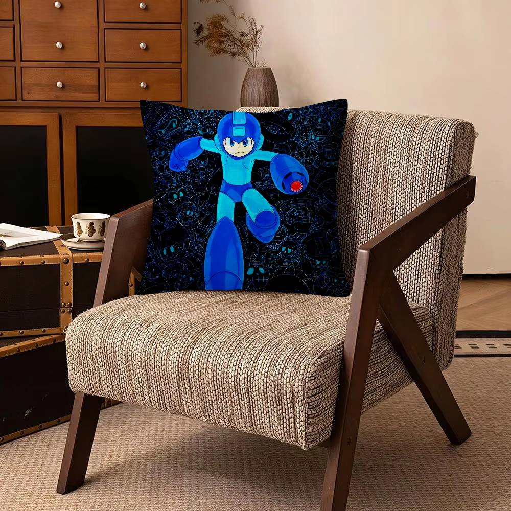 Game Megamans   Trendystyle decorative throw pillow cover insert not included fauxembroidery design RRockman