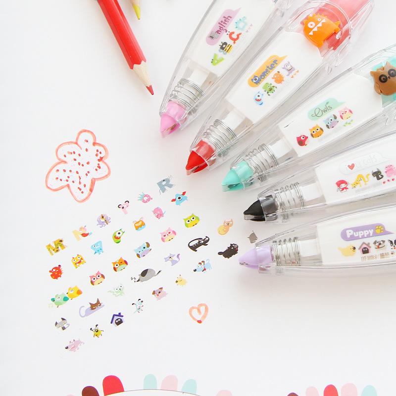 Cute Animal Correction Tape Lace Deco Adhesive Masking Tapes for Note Book Sticker Scrapbook