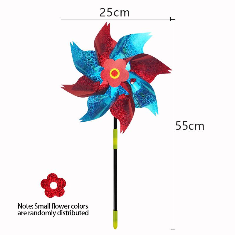 Sparkling Reflective Bird Repeller Pinwheels - Outdoor Wind Spinner Scarecrow for Garden, Lawn, Yard & Farm, Scares Birds Away
