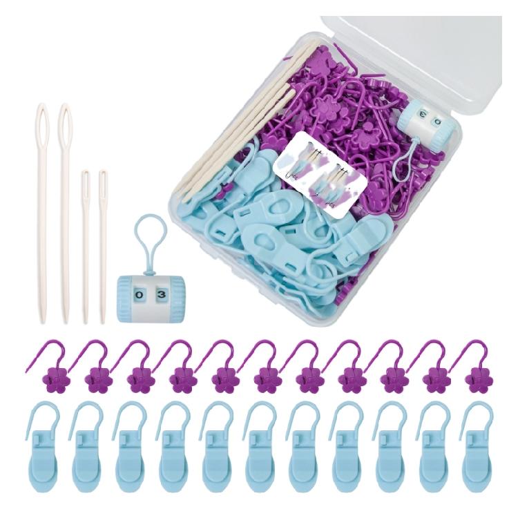 1 Set Crochet Markers Large Eye Knitting Needle Stitching Markers Knitting Markers Crochet Hook Yarn Needle