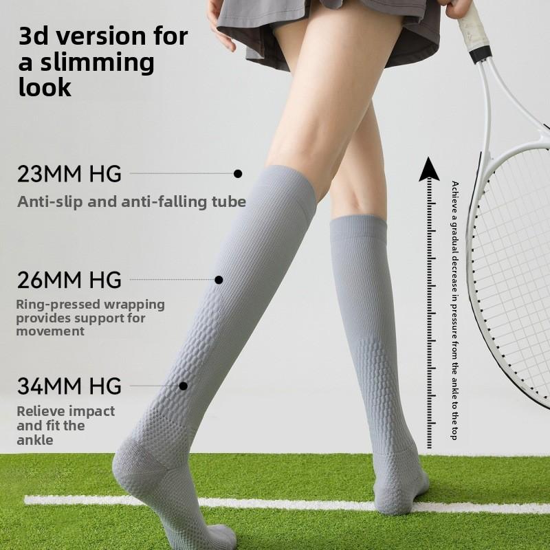 Exercise Pressure Leg Stockings Children's Towel Honeycomb Bottom Breathable and Sweat-absorbent Fitness Running Yoga Long Tube Socks
