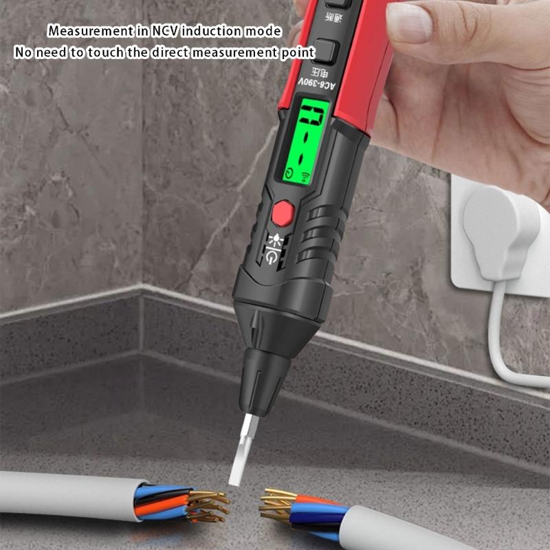 Voltage Tester, Not-Contact Voltage Tester, Electrical Tester, AC6V-390V Digital Buzzers Alarm, Live Wire Tester
