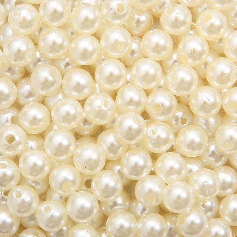 Diy Handmade Beading Material Abs Acrylic Pearl Loose Bead Round Bead Making Bracelet Necklace Earrings Jewelry Accessories