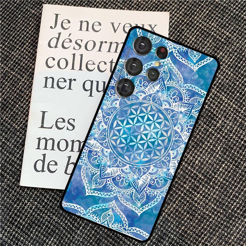 Flower Of Life In Lotus Pastel Case For Samsung Galaxy S25 S24 Ultra S20 S21 S22 S23 Ultra S9 S10 Plus S25 FE Back Cover
