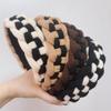 PROLY New Fashion Headband For Women Wide Side Warm Knitted Headwear Patchwork Turban Winter Casual Hair Accessories Hairband