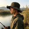 Quick Dry Sun Protection Bucket Hat Breathable Mountaineering Cap Wide Brim Fisherman Hat  Hiking