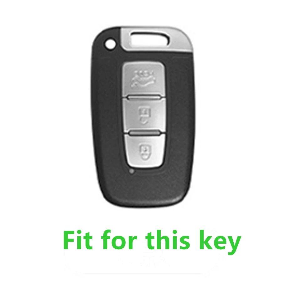 Auto Smart Key Fob Cover Case Fit For Hyundai Genesis Coupe Sonata Ix35 Fit For Kia Forte Sportage K2 K5 New Alloy Genuine Leather Automotive Auto
