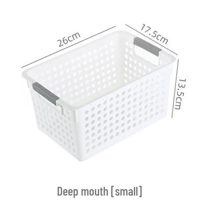 ZISIZ Cesto portaoggetti da scrivania in plastica ispessita - Profondo Piccolo (3-Pack)