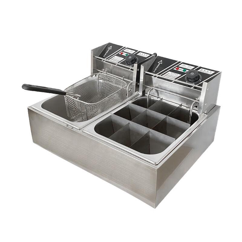 Lilang Commercial Dual Tank Electric Fryer with Oden Function