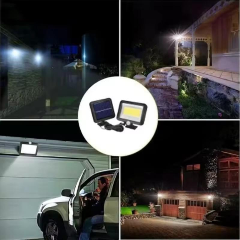 LED Outdoor Solar Powered Human Body Induction Lamp Split Type Courtyard Lamp Solar Charging Courtyard Garage Porch Lighting