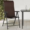 VidaXL Set of 2 Folding Garden Chairs, Patio Seats, Balcony Chairs, Outdoor Patio Furniture, Brown Resin 4007138