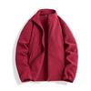 Men's New Outdoor Warm Solid Color Stand Collar Jacket Fashion Plush Heavy Casual Jacket