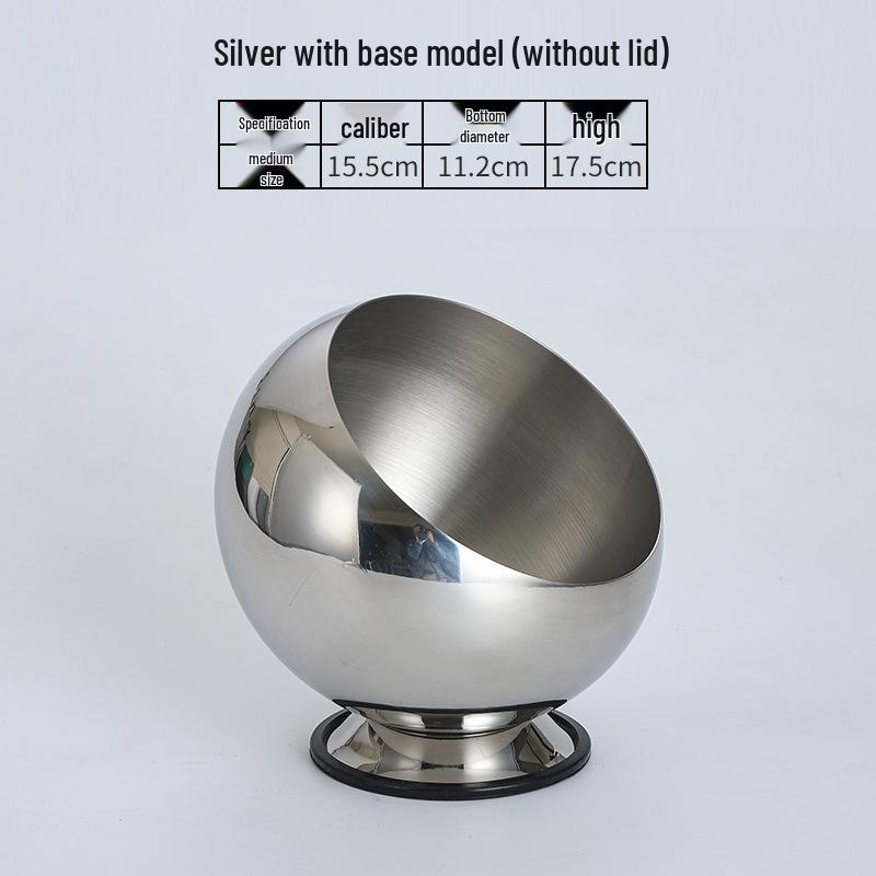 Stainless Steel Slanted Mixing Bowl Set with Lid, Ideal for Seasoning, Sauces & Condiments