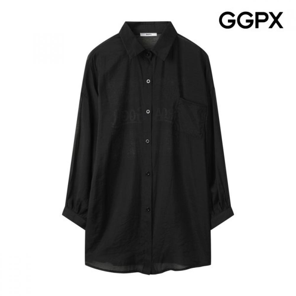 Ggpx New York Reversible Paisley Print Long Silhouette Shirt Gq6sh012f blacks/F