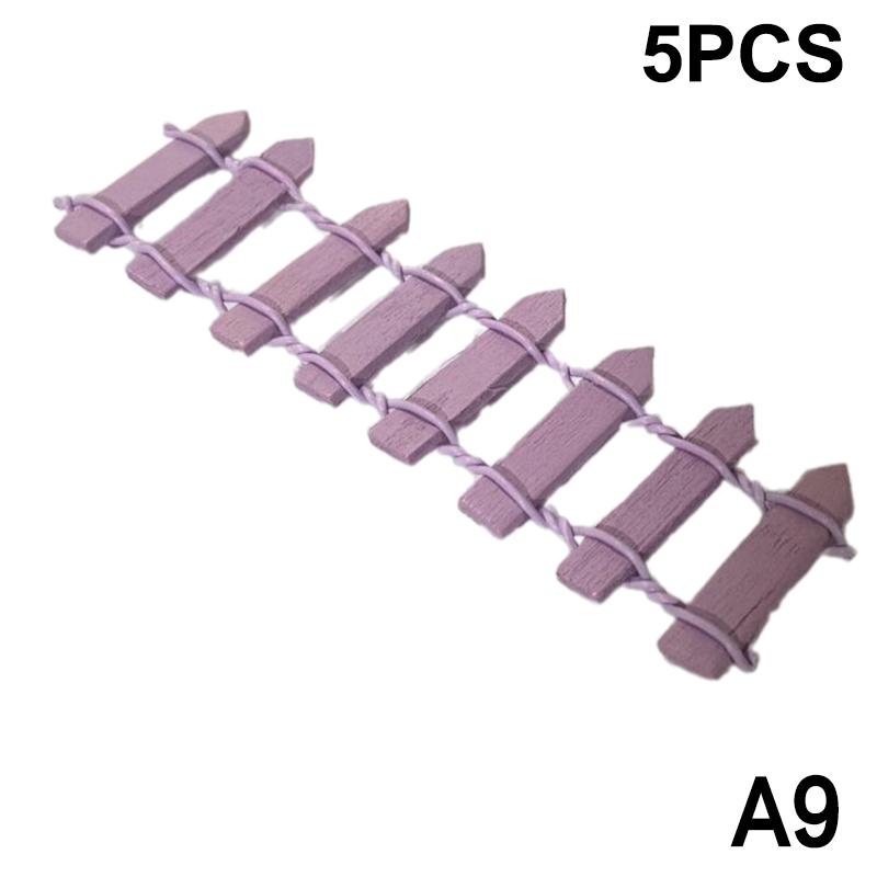 

5Pcc Mini Fence Garden And Bonsai Decoration Fairy Tale Garden Fence Wooden Decoration, Diy Handicraftproject Mini Picket Fence
