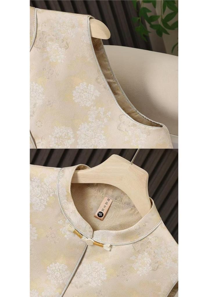 Elegant New Chinese Style Embroidered Women's Sleeveless Vest - 2026 Spring Collection