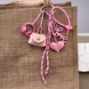 Maillard Braid Rope Pendant Exquisite Cute Leather Pendant Charm With Mini Bow Bag Women Luxury Bag Key Chain Mobile Phone Decor