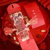 Red Lucky Bag 3D Creative Red Envelopes Blessing Words New Year Money Bag Chinese Wedding