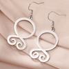 Dawapara Trollkors Troll Cross Dangle Earrings Scandinavian  Protective Runes Norse Amulet Stainless Steel Jewelry
