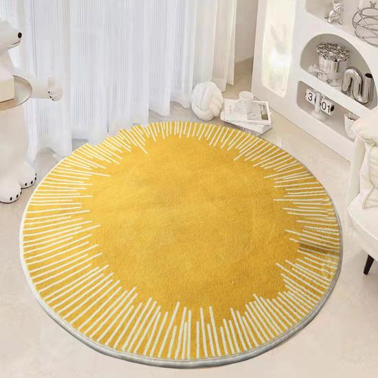 Boho Round Rugs - 2Ft Washable Non-Slip Small Round Area Rug Throw
