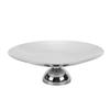 Pedestal Bowl Nordic Style Multifunctional Stainless Steel Footed Dessert Snack Tray for Living Room