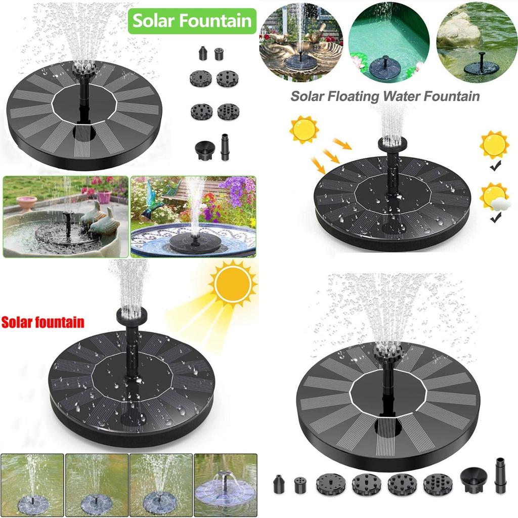 Convenient Solar Powered Floating Fountain Pump For Outdoor Use