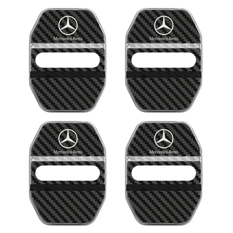 Car Styling Car Door Lock Covers Stikcer Case for Mercedes Benz New B/C/E Class A Class C200L GLC GLK CLA GLA Accessories Car St ZO1