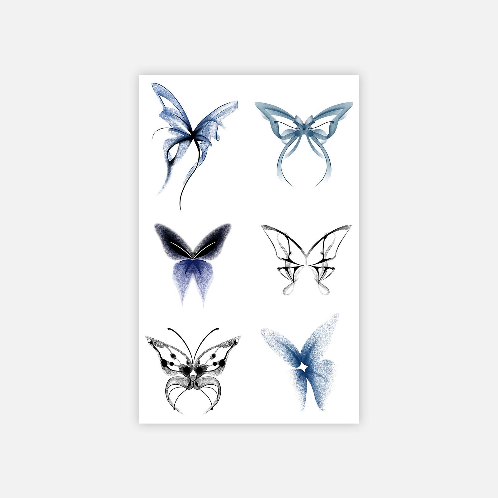 

Aesthetic Advanced Sense Personalized Ink Butterfly Arm Collarbone Tattoo Sticker 12*19