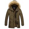 Winter Men's Cotton-padded Clothes, Raccoon Fur Collar Medium and Long Velvet Large-size Hooded Cotton-padded Jackets, Cotton-padded Jackets.