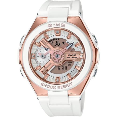 

Casio MSG-400G-7A BABY-G White Women s Analog-Digital Casual Quartz Watch, Ships Internationally