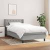 3129905 vidaXL Divan Bed with Mattress Light Grey 80x200 Cm Fabric