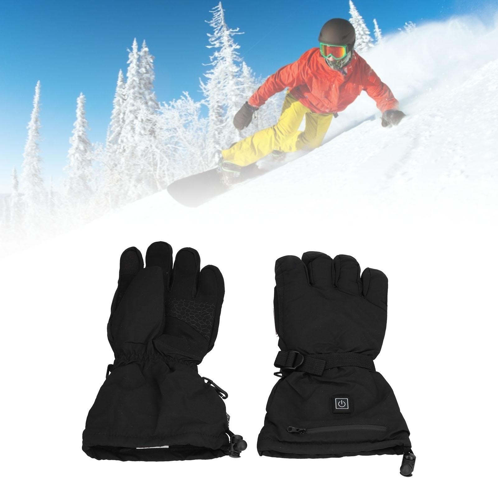 

3 Electric Hting Gloves Waterproof Anti Lost USB Charging Gloves for Winter Outdoor
