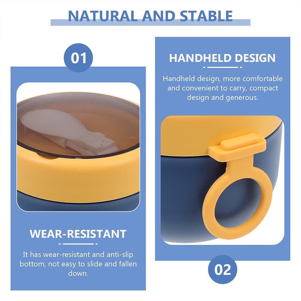 Portable Stainless Steel Breakfast Cup 450Ml Anti-Leak Oatmeal Container for Outdoor Travel Office Multi-Purpose Food Drink