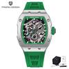 PAGANI DESIGN YS012 Men’s Quartz Skeleton Watch Japan TMI VH88 Movt Silicone Strap Sapphire Glass Waterproof Wristwatch For Man