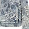 2025 Spring/Autumn Loose Lace Floral Embroidered Denim Jacket