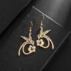 High Quality Hip Hop Cubic Zirconia Xo Letter Pendant Earrings Necklace Set for Men and Women Fashion Trend Jewelry