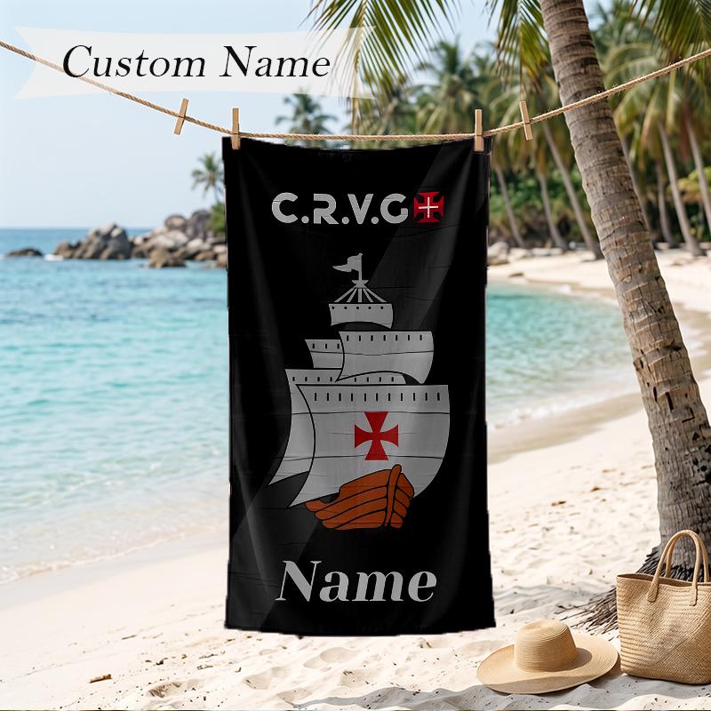 Vasco da Gama Custom Name Printed Beach Towel Personalized Soft Towel For Swimming Beach Travel