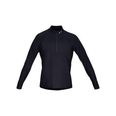 Top da corsa e fitness a maniche lunghe con mezza zip da uomo Tops Nero 1326595-001