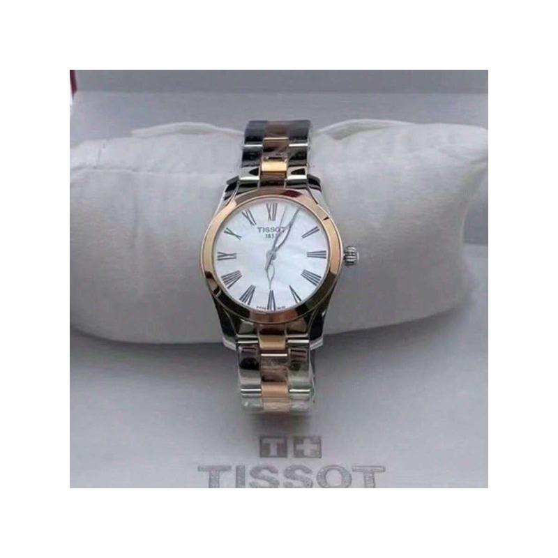 Tissot Wave Series, quartz movement, 30m water-resistant, women's watch, Swiss-made, 30mm, white dial, stainless steel case, T112.210.22.113.01