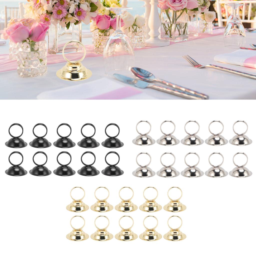 10pcs Table Number Holders Place Card Holders Metal Wire Picture Holders Cards Stand Name Menu Clips