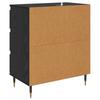Sideboard in Black Oak Look 60 x 35 x 70 cm Engineered Wood