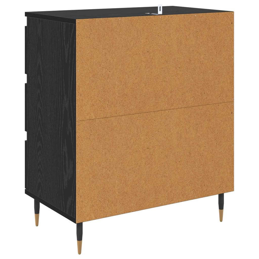 Sideboard in Black Oak Look 60 x 35 x 70 cm Engineered Wood